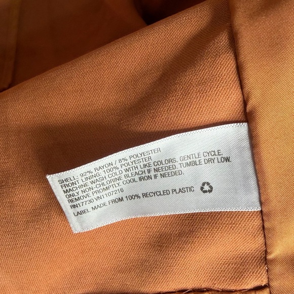 a new day Double-Breasted Blazer Jacket - Rust Orange Baggy Fit - Picture 4 of 5